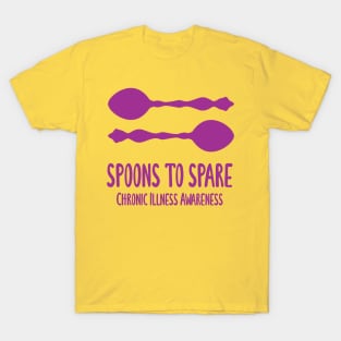 Spoons To Spare - Chronic Illness Awareness (Magenta) T-Shirt